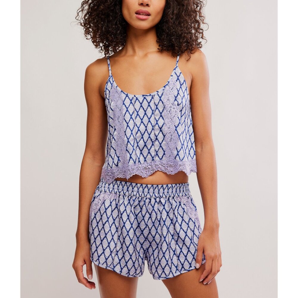 FREE PEOPLE Midnight Muse Printed Set / Blue Combo - Picture 5 of 7